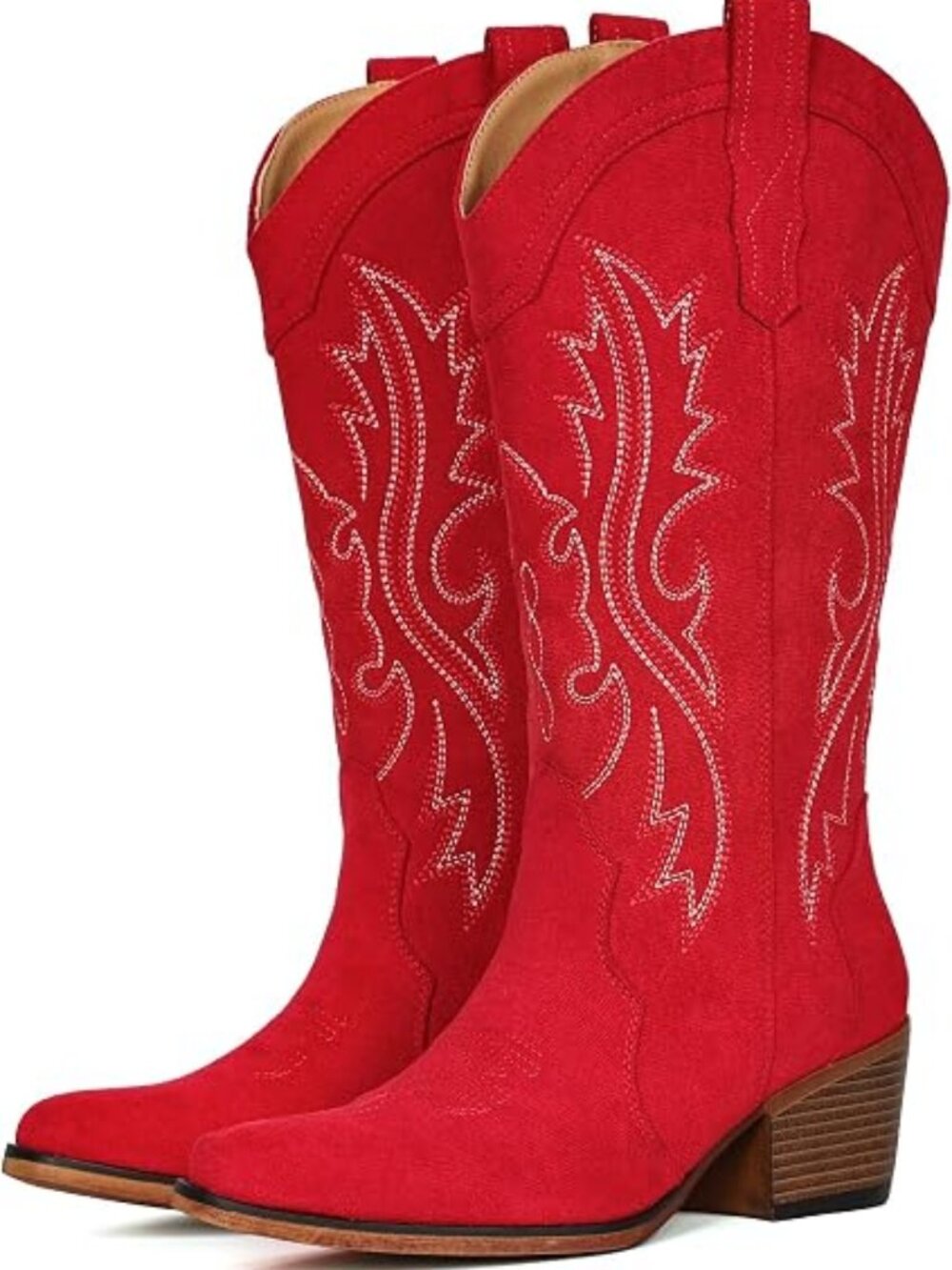 cowboy Boots For Women Western Cowgirl Boots Mid Calf Snip Toe
